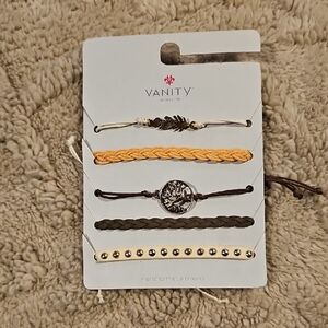 Vanity Women's Gold and Brown Bracelet Collection